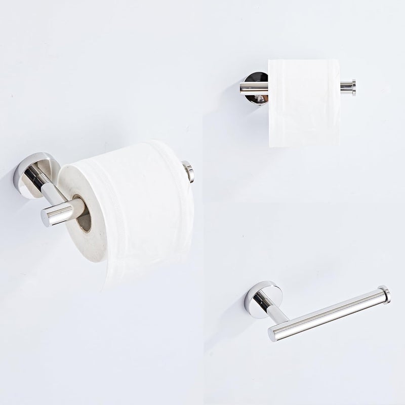 KUUBTH Chrome Bathroom Hardware Set 5 Piece with Towel Racks for Bathroom, SUS304 Stainless Steel Bath Towel Bar Set, 24 Inch Wall Mounted Accessories Kit… - Image 4